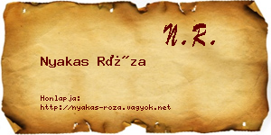 Nyakas Róza névjegykártya