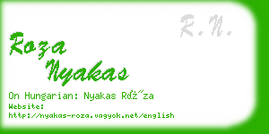 roza nyakas business card